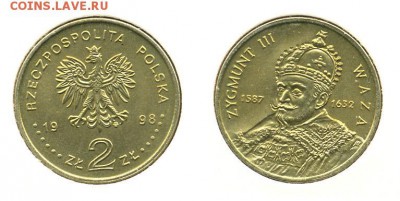 Польша 2 злотых 1998 Сигизмунд Ваза 3 - 3492-111_b