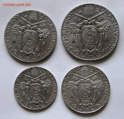 Ватикан, 4 монеты 1940-41 (16.04) - P1012735.JPG