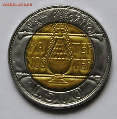 Ватикан 500 Лир 1993 Биметалл (16.04) - P1012747.JPG