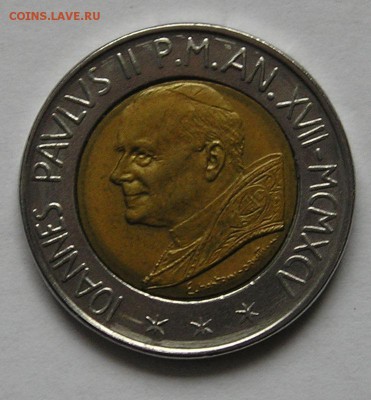 Ватикан 500 Лир 1995 Биметалл (16.04) - P1012752.JPG