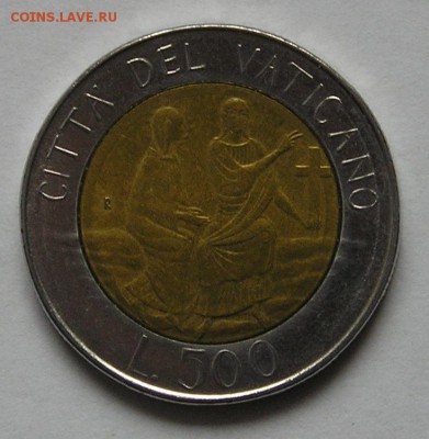Ватикан 500 Лир 1996 Биметалл (16.04) - P1012753.JPG