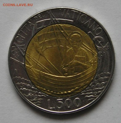 Ватикан 500 Лир 1985 Биметалл (16.04) - P1012761.JPG