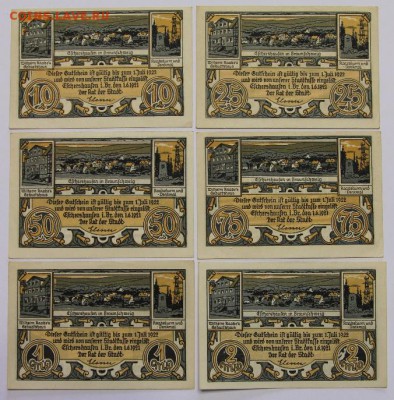 Германия Эшерсхаузен Нижняя Саксония полная серия 6 шт UNC - IMG_4080.JPG