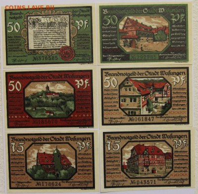 Германия Васунген Тюрингия 6 шт полная серия UNC - IMG_4122.JPG