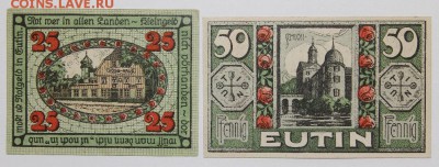 Германия Ойтин Шлезвиг-Гольштейн 2 шт полная серия UNC - IMG_4158.JPG