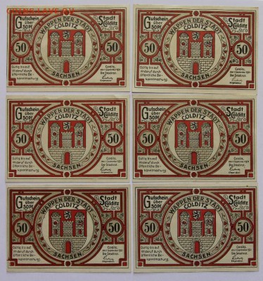 Германия Кольдиц Саксония 6 шт полная серия UNC - IMG_4219.JPG