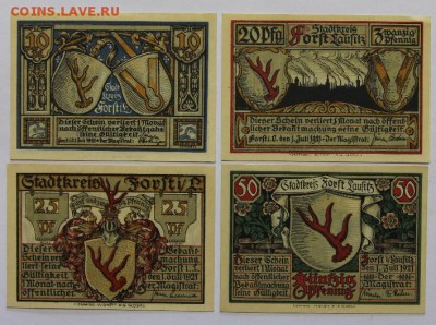 Германия Форст Бранденбург 4 шт полная серия UNC - IMG_4226.JPG