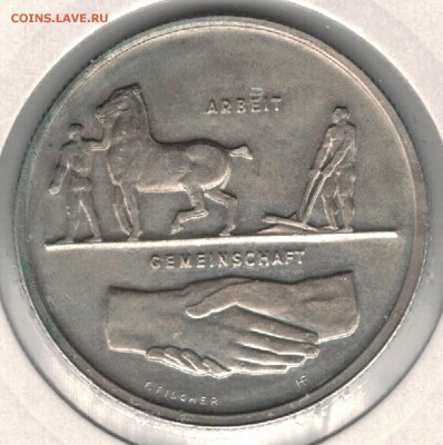 Ag ШВЕЙЦАРИЯ 5 ФРАНКОВ 1939 ЦЮРИХ 20.04.2017 В 22Ч (Д810) - 5-ш39