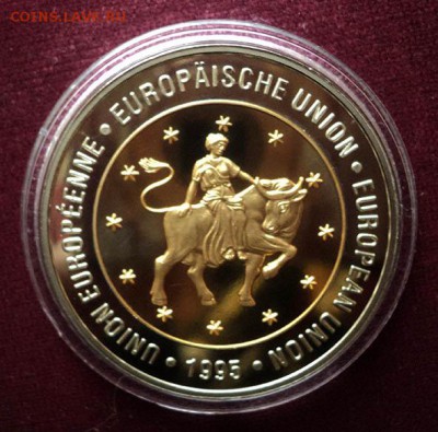 Медаль-жетон ЕС "Бетховен", 1995, Proof. - жетон_ЕС-1995_Европа.JPG
