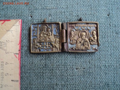 Икона складень малая 17-18 век эмаль - 20 DSC02157.JPG