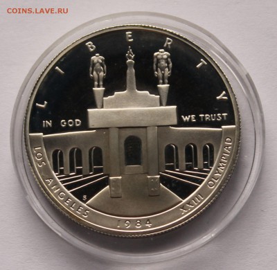 США. 1 доллар 1984. ОИ Лос-Анжелес.  Серебро. - 11