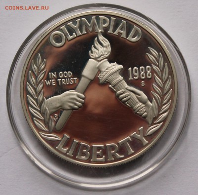 США. 1 доллар 1988. ОИ в Сеуле.  Серебро. - 2