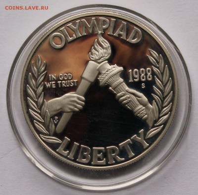 США. 1 доллар 1988. ОИ в Сеуле.  Серебро. - 1