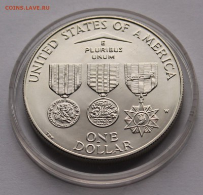 США. 1 доллар 1994. Мемориал. Серебро. - 3