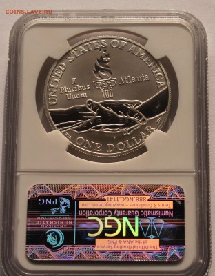 США. 1 доллар 1995. ОИ Атланта. Паролимпиада.  Серебро, СЛАБ - 5