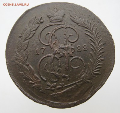 2 копейки 1788 ММ перечекан - 2 копейки 1788 аверс пер