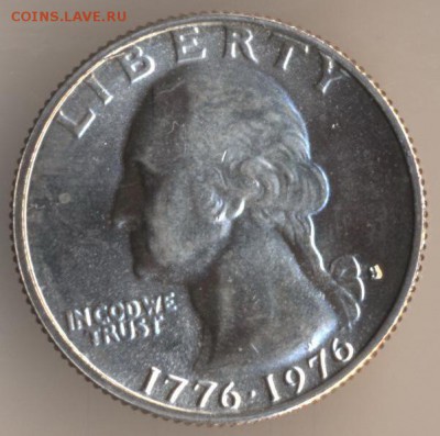 Quarter dollar liberty 1776-1976 перевертыш оценка - 50