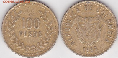 22:00 - 100 песо 1993 г.