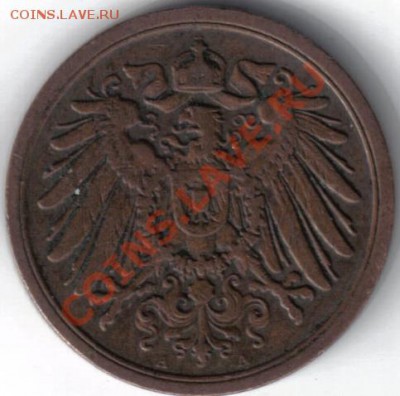 Германия 2 пфеннига 1912А до 11.02 21.00мск - Германия 2 пфенниг 1912А-2