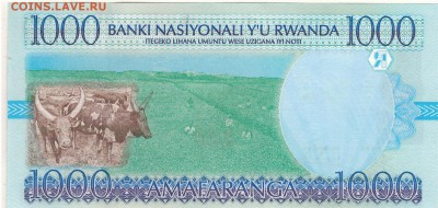 Руанда 1000 франков 1998 до 24.04.17 в 22.00мск (Д189) - 1-руан1000ф1998