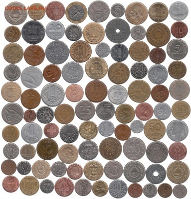 Иностранные монеты 95 шт. до 22.03 в 22.00 - 2
