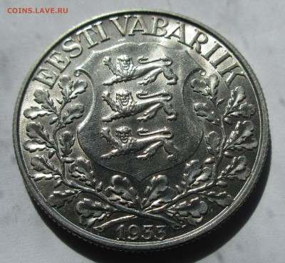 ЭСТОИЯ 1 крона 1933. ЛИРА. Серебро. Предпродажная. - 006.JPG