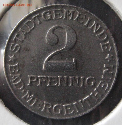 Нотгельд 2 пф. 1920, Mergentheim, до 22.00 25.04. - IMG_6929.JPG