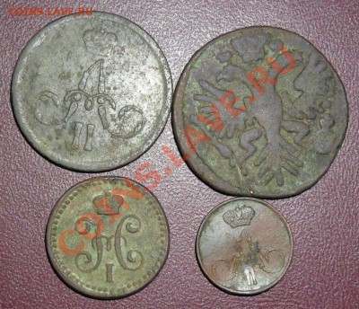 4 медные монеты.1731г.1862г.1840г.1856г. - SAM_1180.JPG