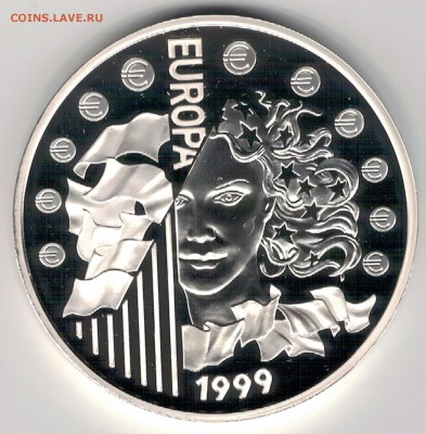 Ag ФРАНЦИЯ 6,55957 ФРАНКА 1999 ВАЛЮТА 27.04.17 В 22Ч (Д808) - 5-ф99
