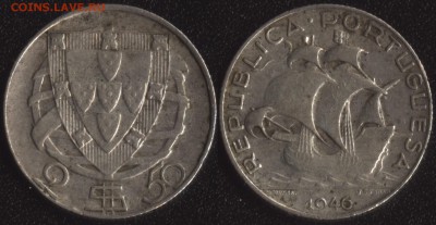 Обмен иностранью - Португалия 2,5 эскудо 1946