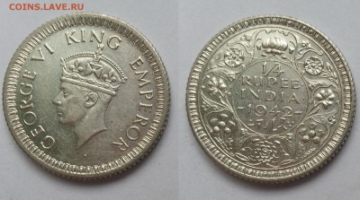 4 рупии БрИндии 1942 г, серебро - 27.04.17 22:00:00 мск - 20170401_121010