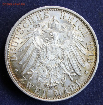 С 1 РУБ. ПРУССИЯ 2 марк 1913г. 25-лет ПРАВЛЕНИЯ  до 28.04 - IMG_5935.JPG