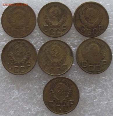 3 копейки 1936,1940.1943,1946,1953,1954,1955,до 25.04,в 22.0 - DSCF6482.JPG