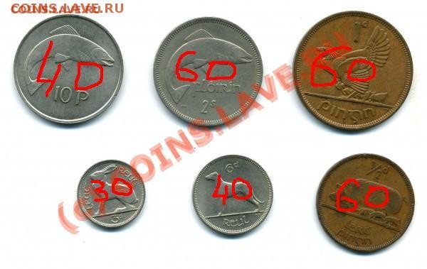 монеты Ирландии с рыбами, свиньей, петухом, собакой и зайцем - t_16543_1237220227