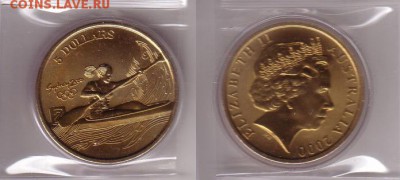 Австралия 5$ долларов 2000 Гребля на байдарках и каноэ - каное.JPG