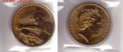 Австралия 5$ долларов 2000 Настольный тенниc - наст теннис.JPG