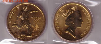 Австралия 5$ долларов 2000 футбол - футбол.JPG