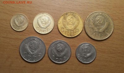 годовой комплект 1956г - 1,2,3,5,10,15,20 коп до 1.05 блиц - 1956 годовой 2 2