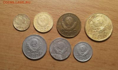 годовой комплект 1940г - 1,2,3,5,10,15,20 коп до 1.05 блиц - 1940 годовой 2 2