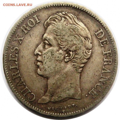 Франция, 5 франков, 1828 W, Карл X, Лиль до 30.04.2017 - lot-243800-2