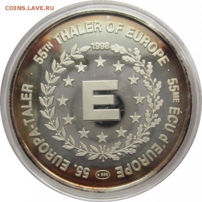 Европа, Талер, 1998, Серебро 999, 23гр до 30.04.2017 - lot-243890-2