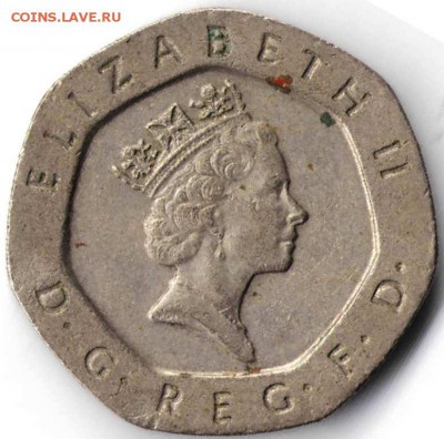 Великобритания 20 пенсов 1994 г. до 24.00 01.05.17 г. - мин