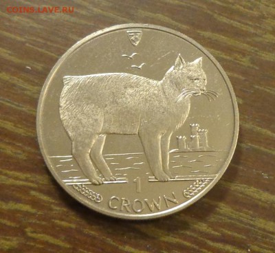 о.МЭН - крона КОШКА 1988 г. до 2.05, 22.00 - о-в Мэн 1 крона 1988 Кошка_1