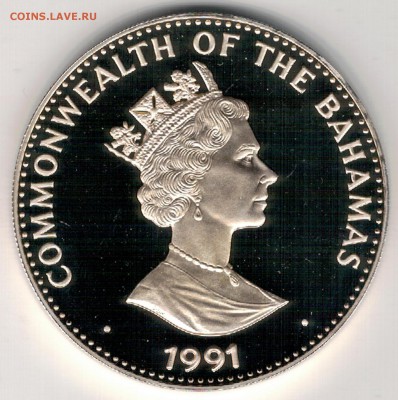 Ag Багамы 5$ 1991 Джефферсон до 01.05.2017 в 22.00мск (Д939) - 5-б91
