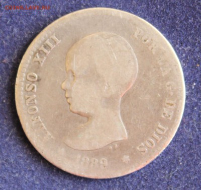 С 1 РУБ. ИСПАНИЯ 1 песета 1889г.АЛЬФОНСО-XIII  до 2.05. в 22 - IMG_5741.JPG