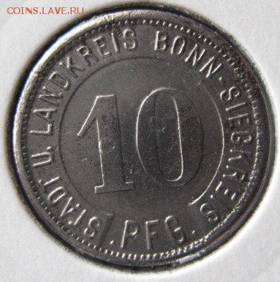 Нотгельд 10 пф. 1919, Bonn, до 22.00 2.05. - IMG_6967.JPG