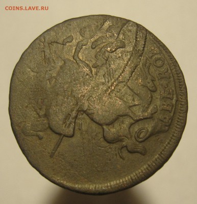 2 копейки 1757 перечекан + двойной удар - 5к3