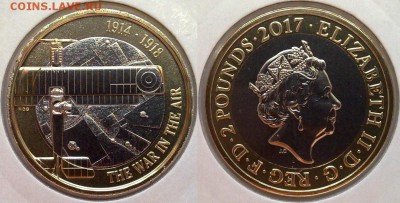 Военная техника на юбилейных монетах - Великобритания 2 фунта 2017