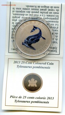 Канада 2013. 25 центов Светящийся динозавр №3. до3.05в 22:00 - CWSC057