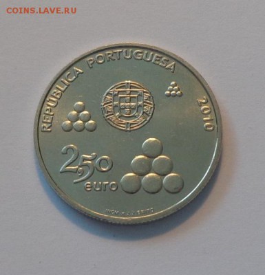 ПОРТУГАЛИЯ - 2,5 евро 2010 ЛИНИЯ ТОРРЕШ-ВЕДРАШ 5.05, 22.00 - Португалия 2.5. евро 2010 200 л линии Торреш-Ведраш_2